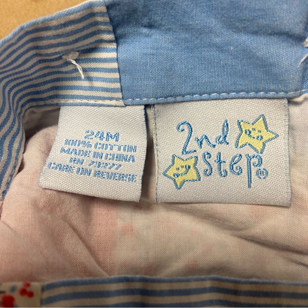 2nd Step Girls Patch Work Dress Sleeveless Size 24 Mo. - Picture 7 of 7